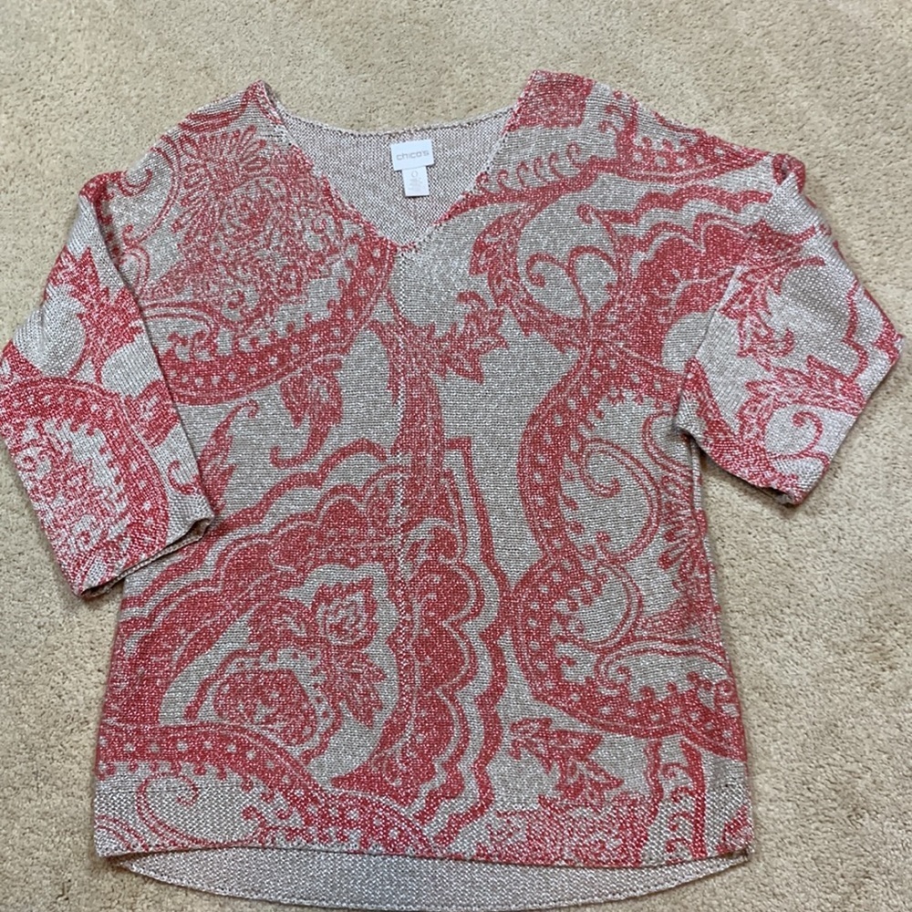 Chico’s Top Size 0 in Chico’s Sizing = Small S or 4 Knit Fall Vibes